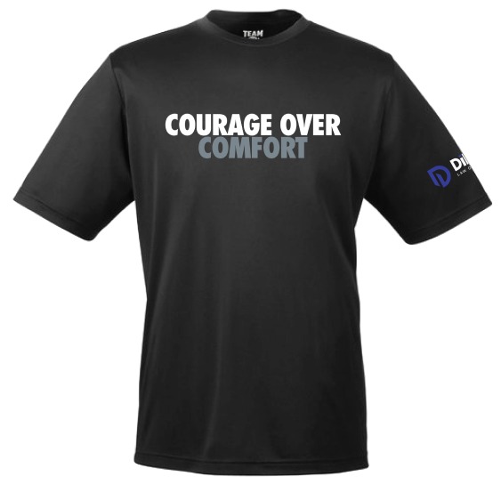 Courage Over Comfort <br>Black T-Shirt